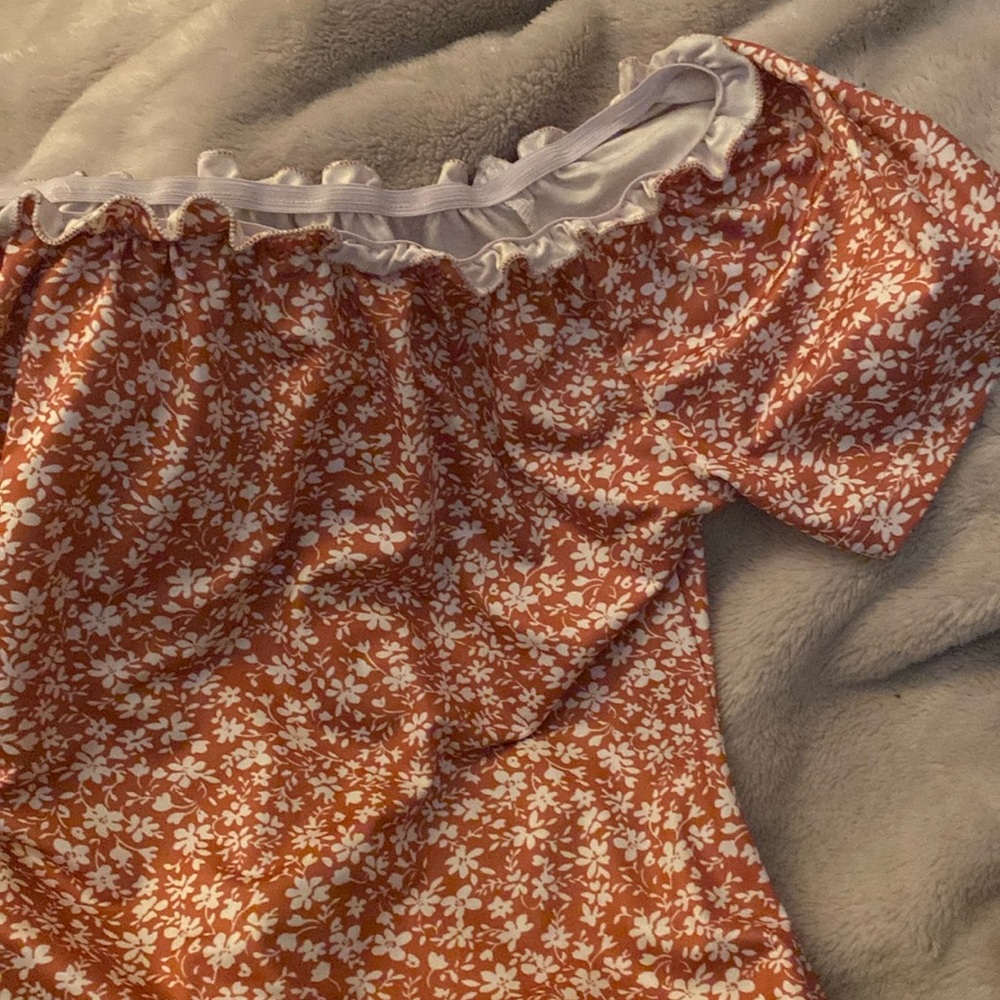 medium length floral print dress